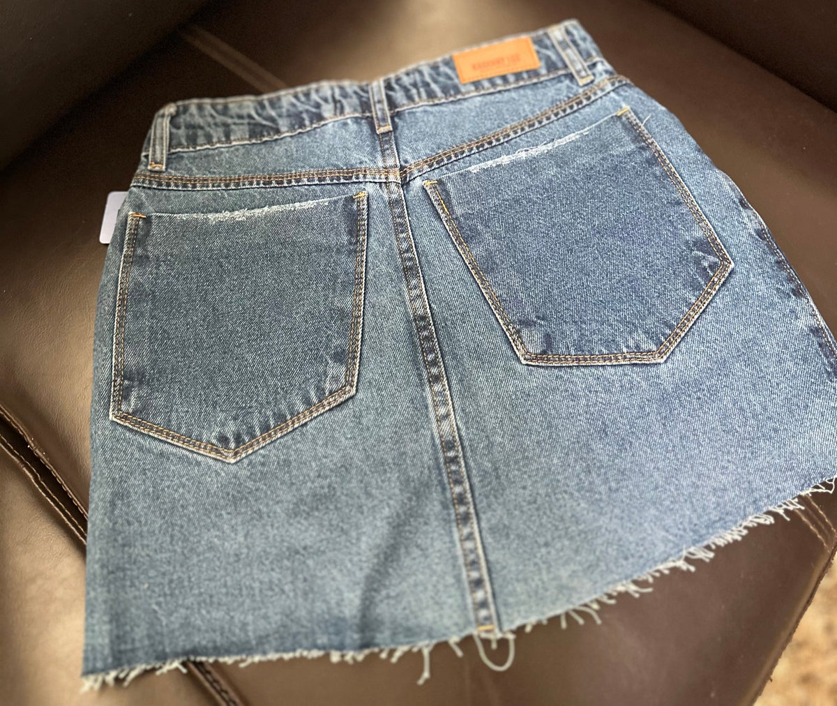Saia Jeans com corte a Laser