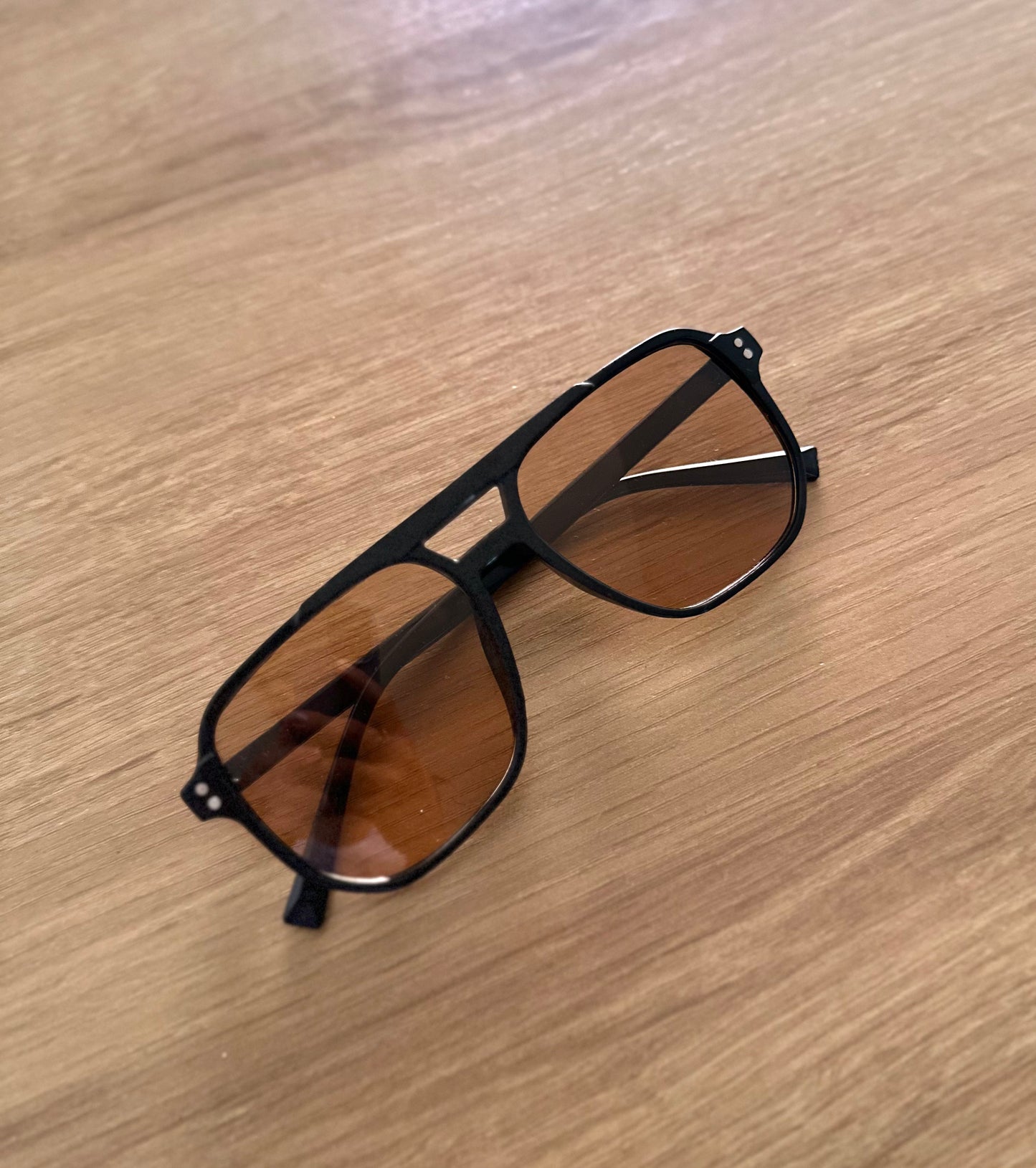Óculos de sol retrô com armação grande, proteção UV e lentes Oceânicas - Unissex