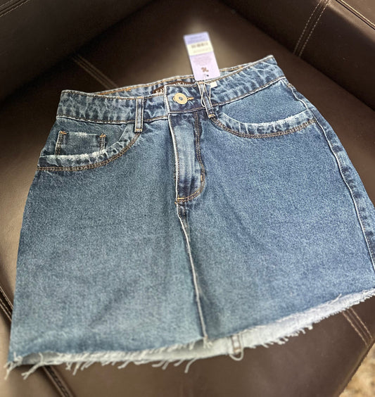 Saia Jeans com corte a Laser